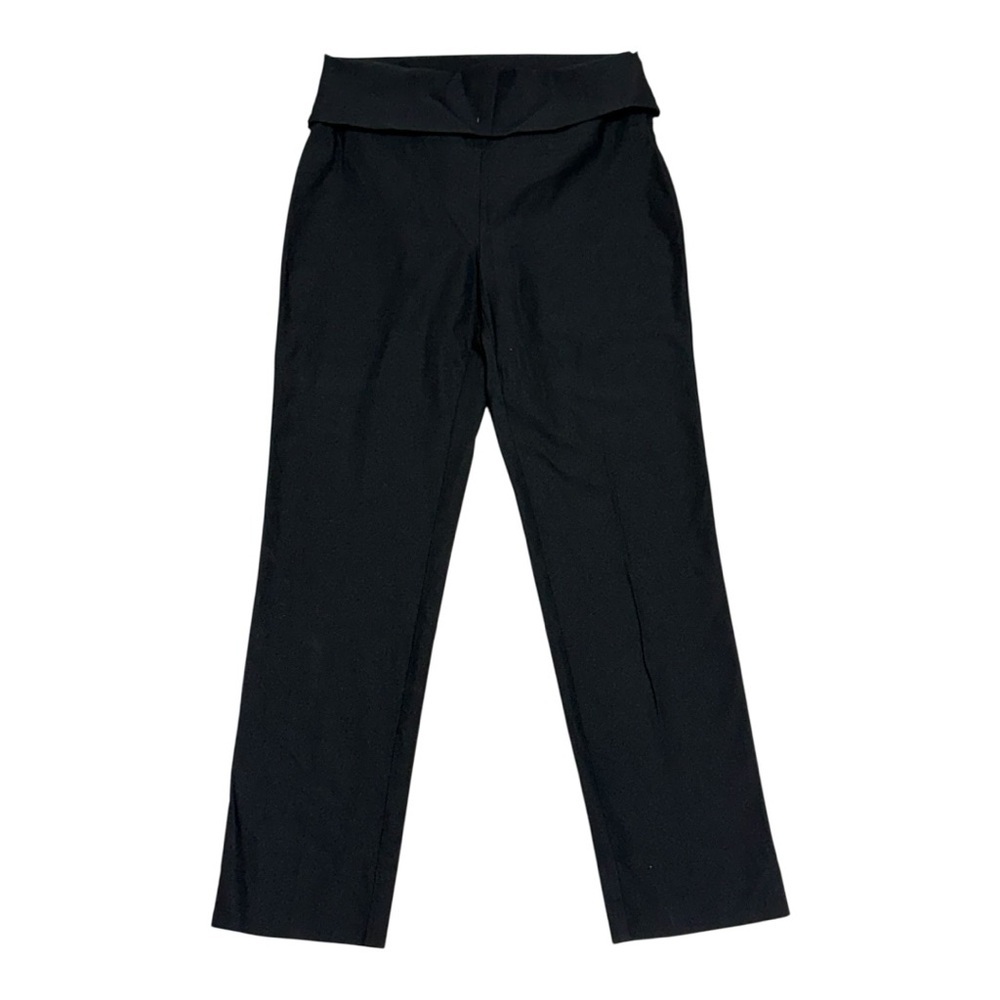 Joseph Ribkoff Black Foldover Waist Straight Leg Pants Women’s Size 10
